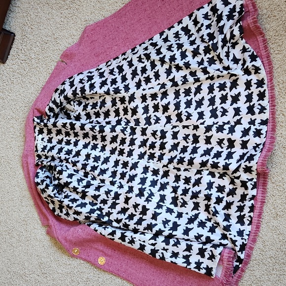 Cabi pink tweed Pea Coat size 6 - Picture 5 of 7